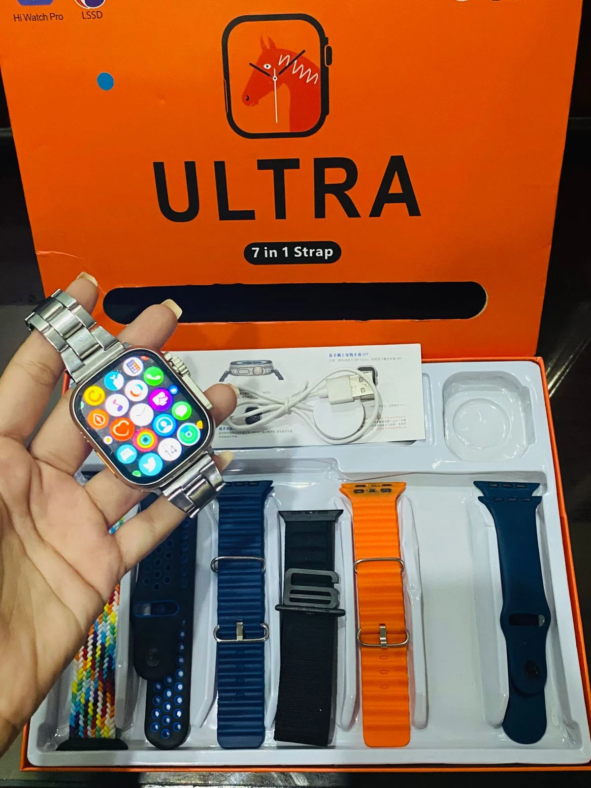 Hi Watch Pro Ultra Smartwatch – 7-in-1 Strap Bundle